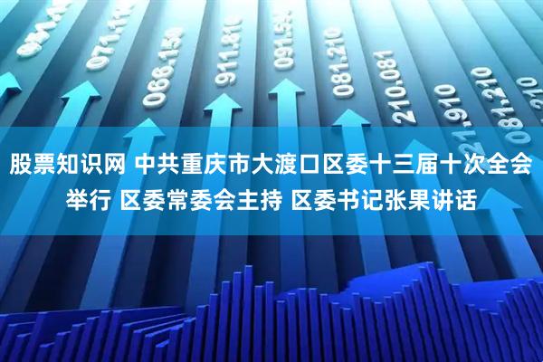 股票知识网 中共重庆市大渡口区委十三届十次全会举行 区委常委会主持 区委书记张果讲话