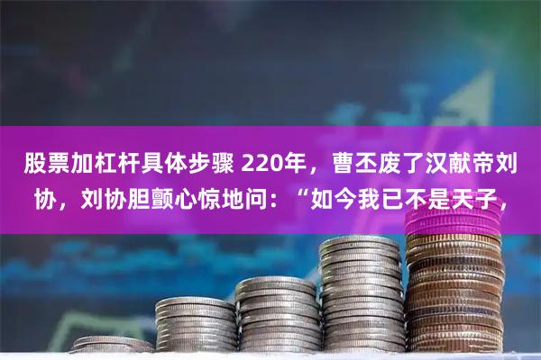 股票加杠杆具体步骤 220年，曹丕废了汉献帝刘协，刘协胆颤心惊地问：“如今我已不是天子，
